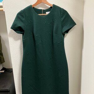 Calvin Klein Dress Floral Emerald Green, Size 4